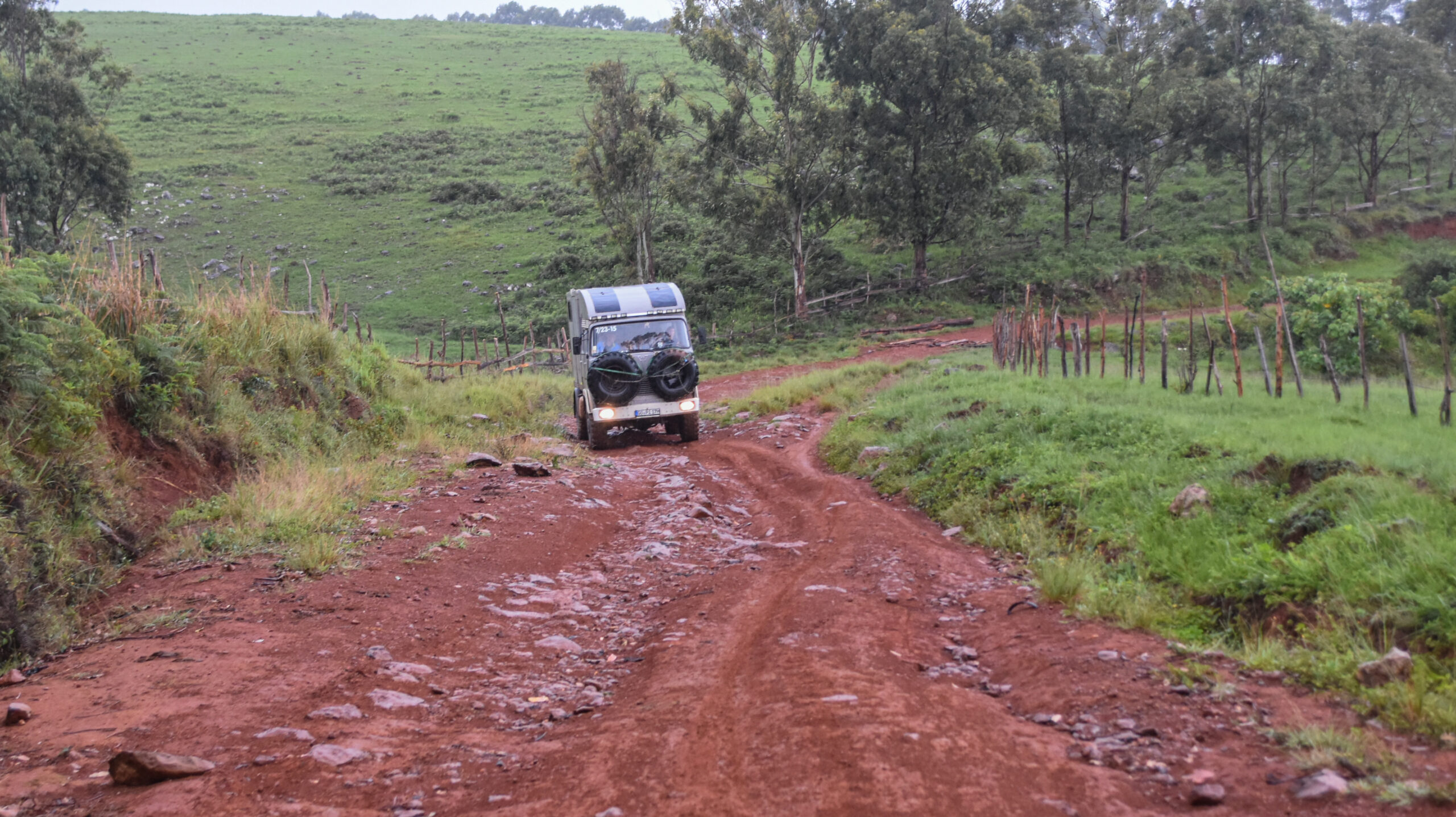 dirt road overand vehicle