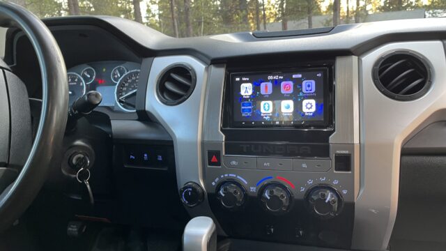 A Toyota Tundra TRD dash