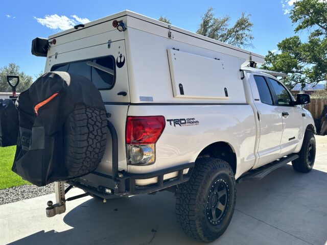 A Toyota Tundra overland camper