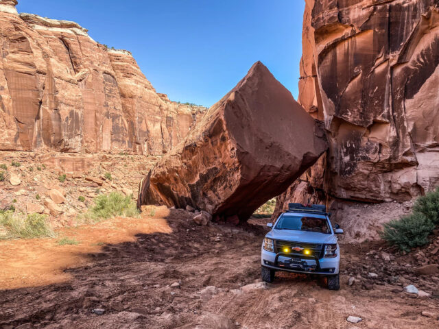 Chevrolet Tahoe overlanding the desert 