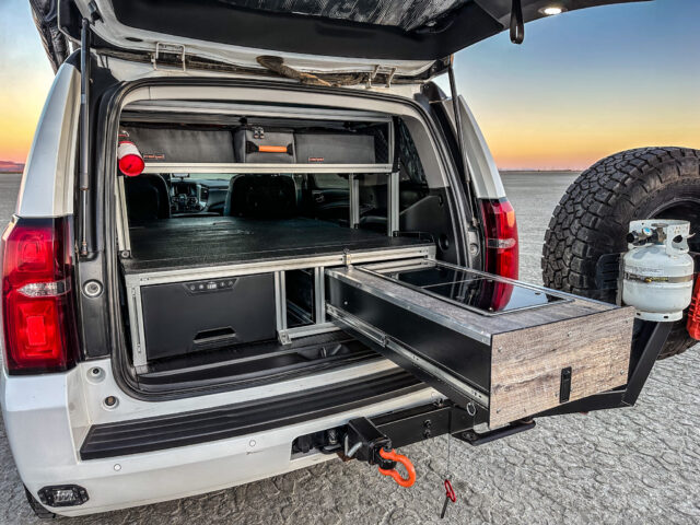 A chevrolet tahoe drawer system