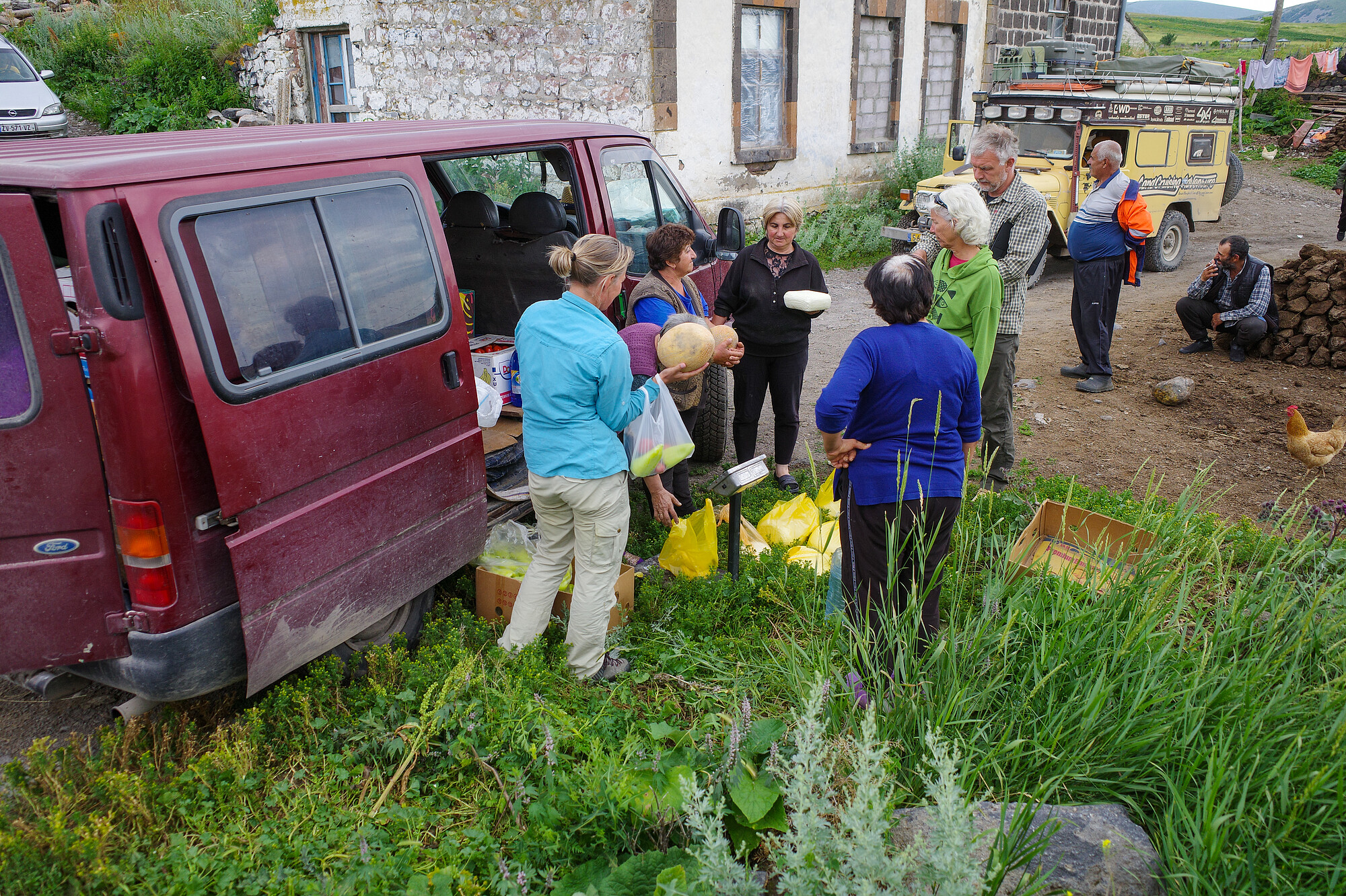 Man and Machine - buying produce in remote Georgian villages