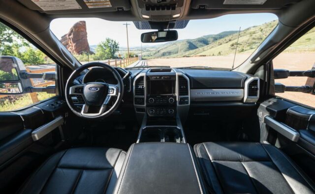 F-550 Lariat cab interior 