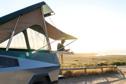 ellectric — World's first folding camping cabin by Camp365 for Tesla  Cybertruck