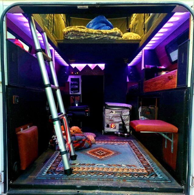 Overland camper interior