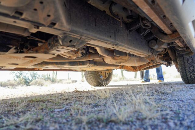 Lexus GX 550 Overtrail+ skid plates.