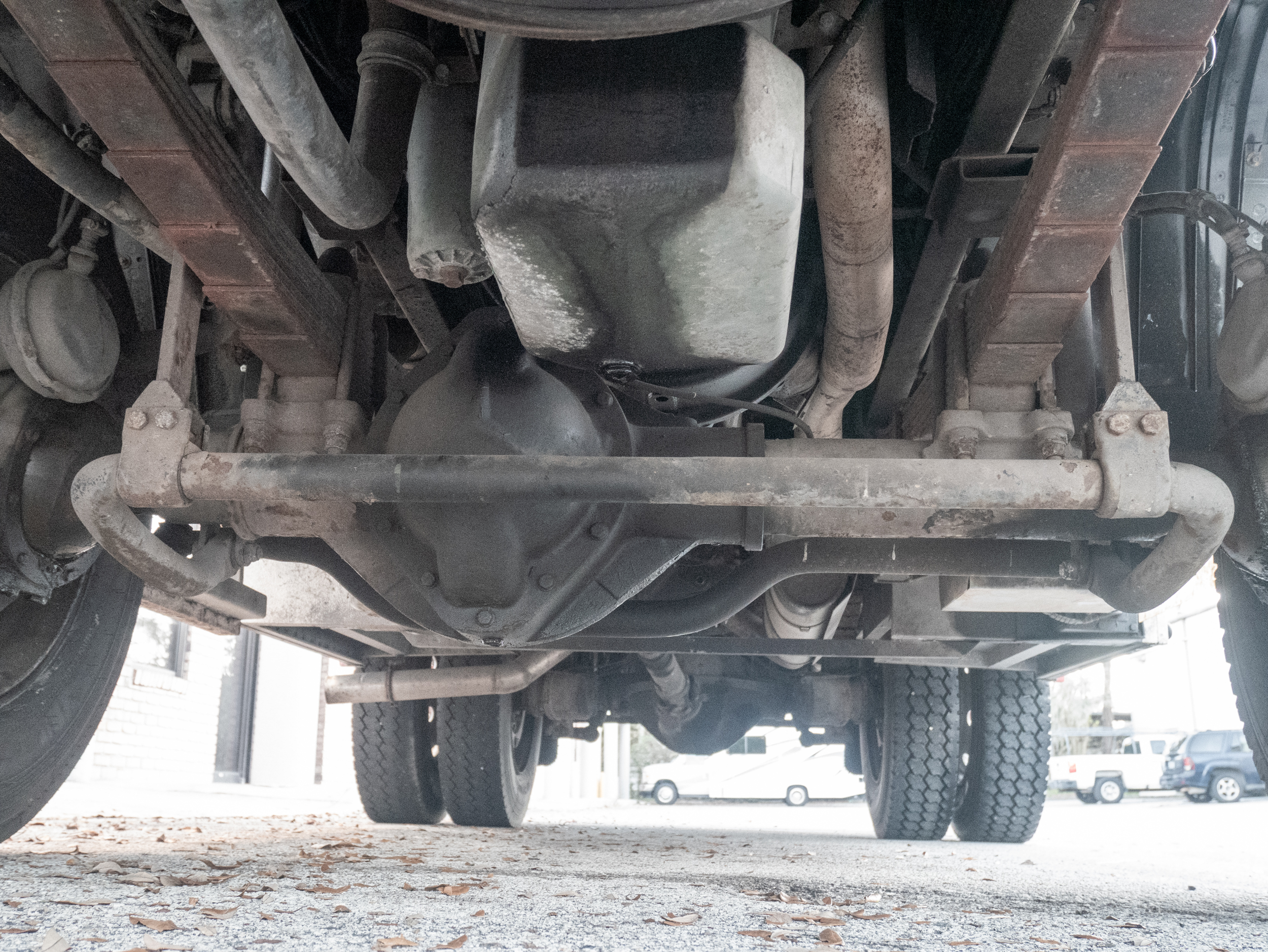 Mercedes fire truck underside