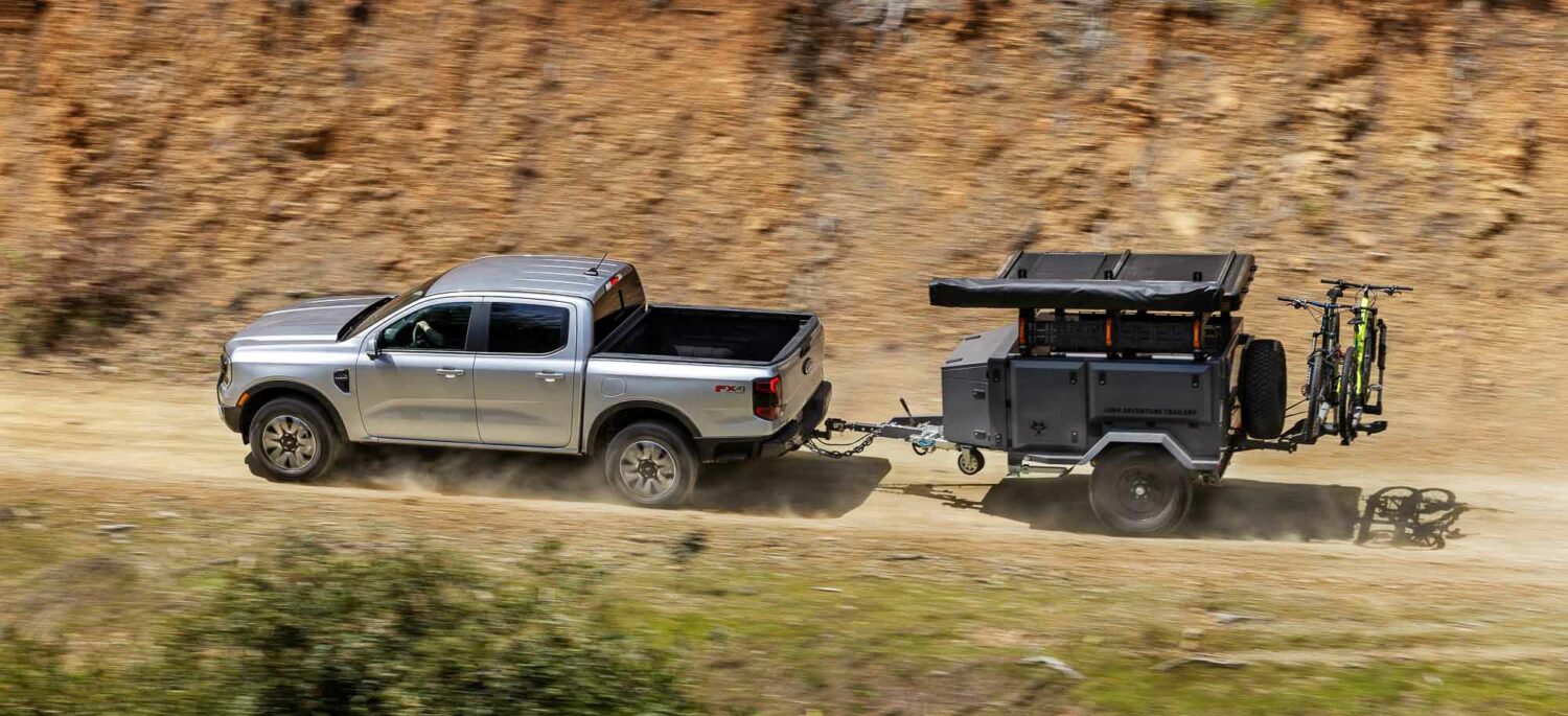 2024 Ford Ranger towing trailer