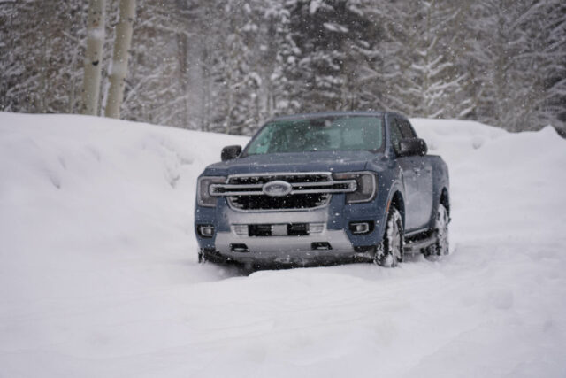 2024 Ford Ranger front view in snow