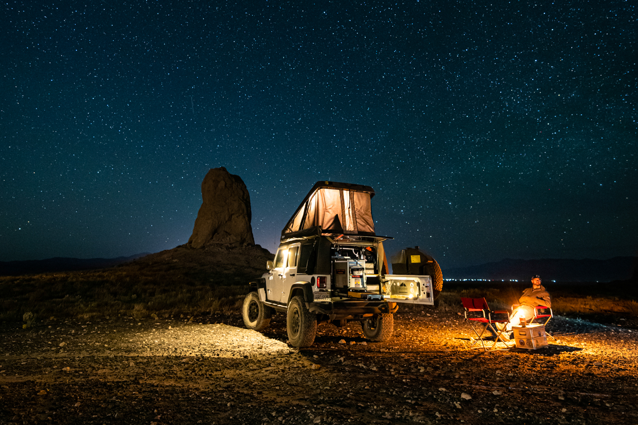 Camping under the stars