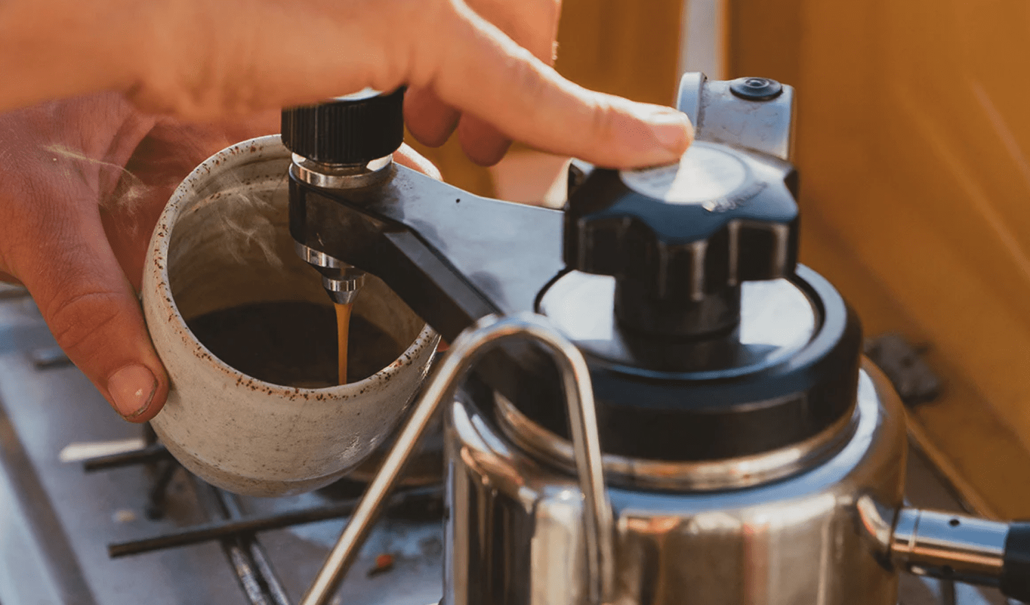 Bellman CX25P Stovetop Espresso and Snow Peak Field Barista Coffee