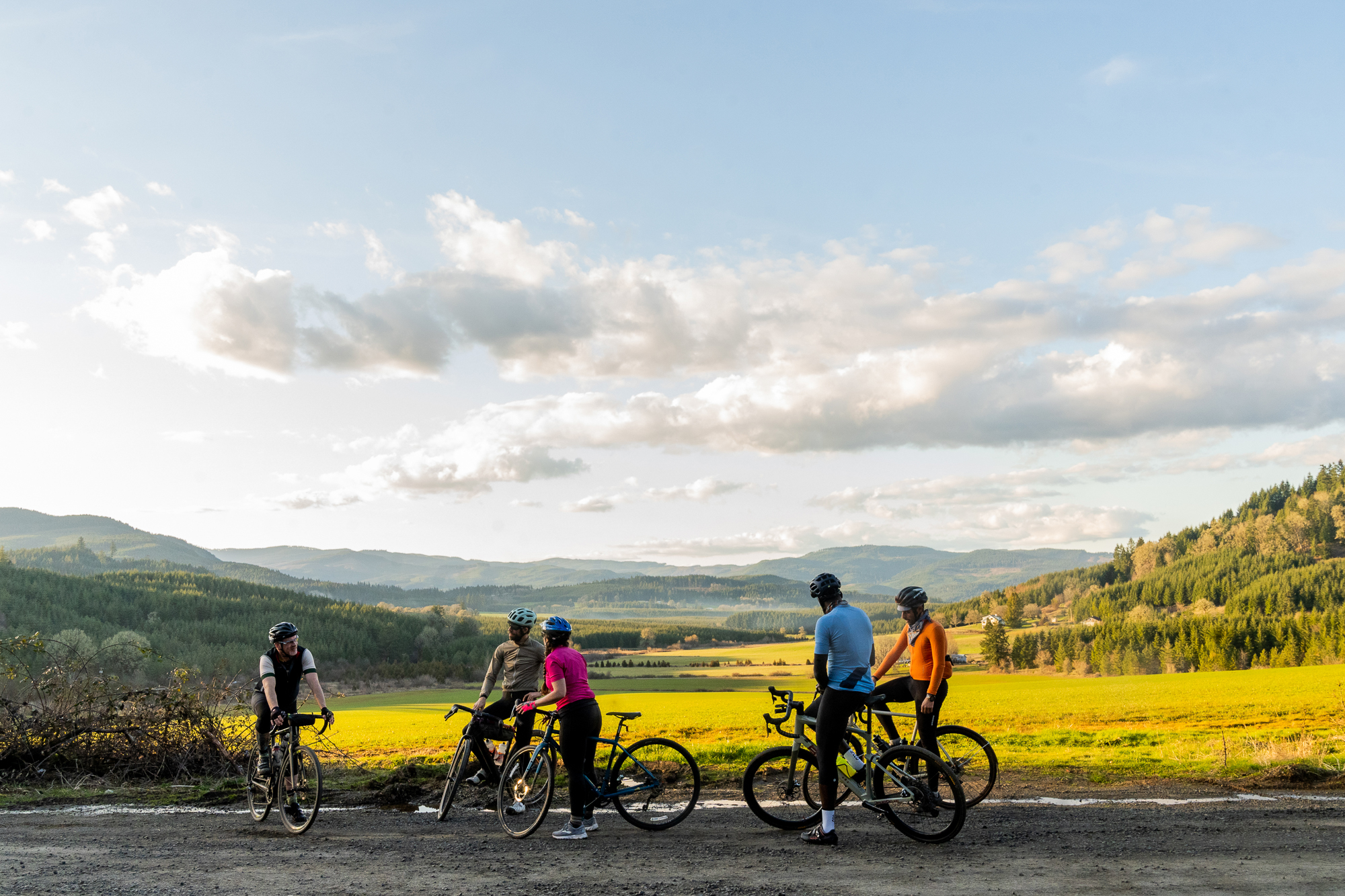 group biking from home