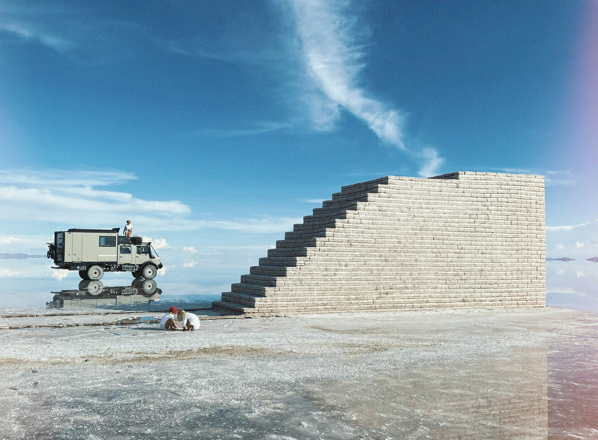 Salar de Uyuni stairs