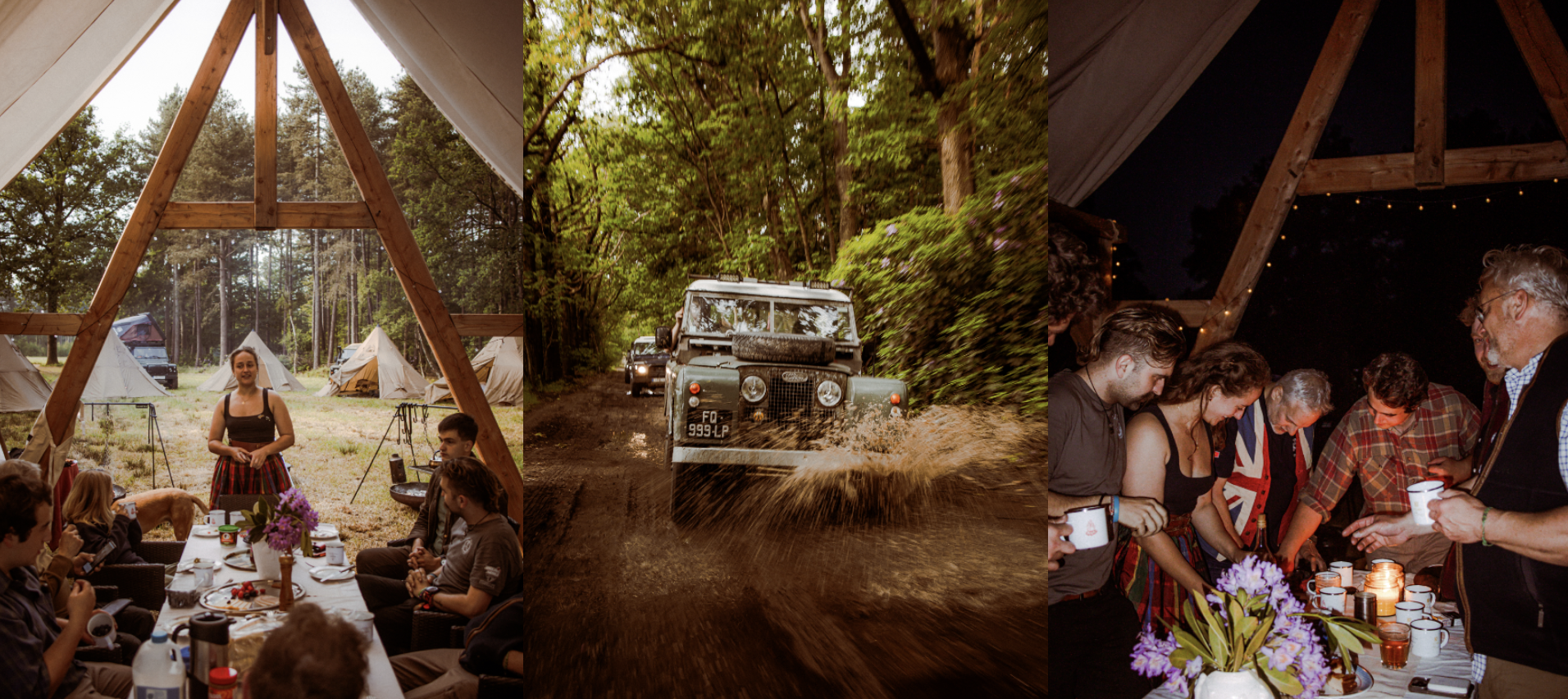 overland events land rovers and campfires