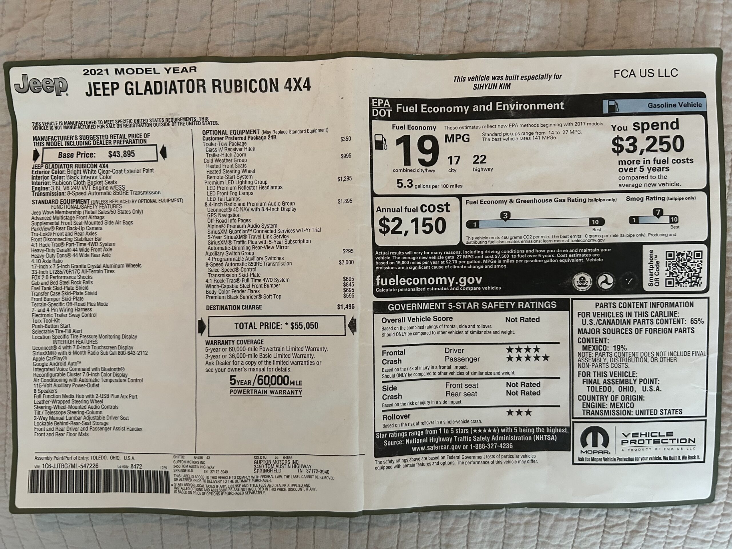 Jeep Gladiator Rubicon 