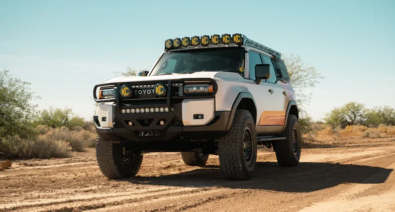 Rago Fabrication 2024-25 Land Cruiser/Lexus GX 550 Roof Rack KC Hilites Round Light Mount