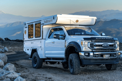 2022 F-350 SuperCab with Bowen Customs Bed and Hallmark Guanella Camper