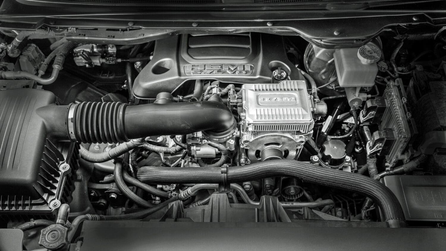 Ram HEMI engine with eTorque mild hybrid system