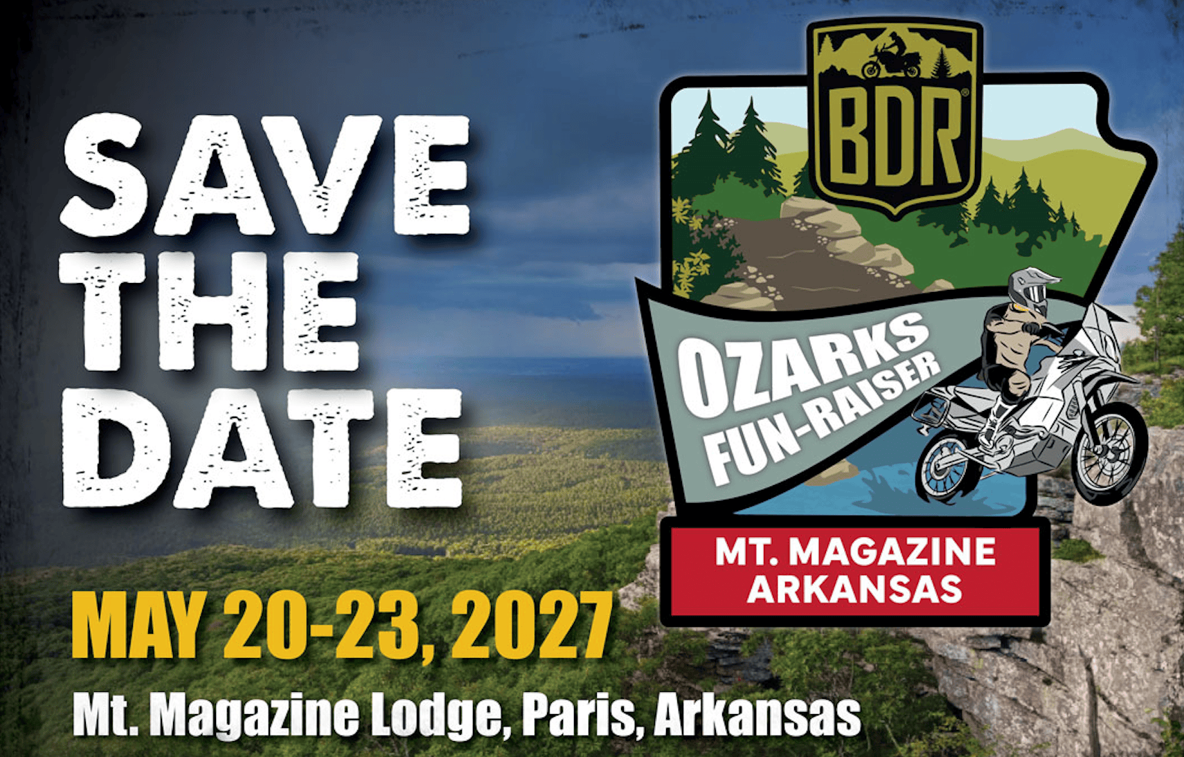 save the date promo for motorcycle event
