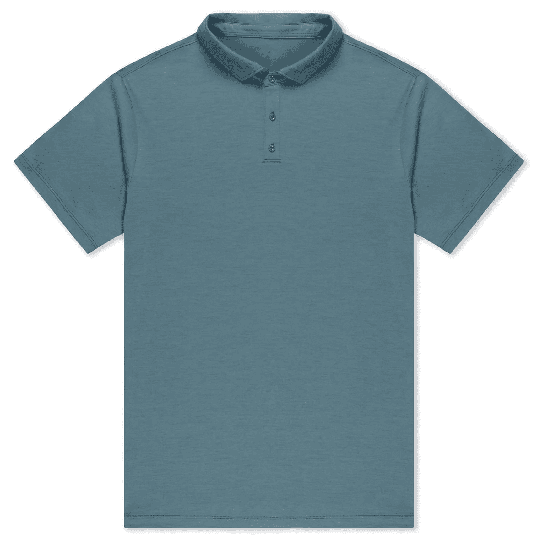 teal polo shirt with white background